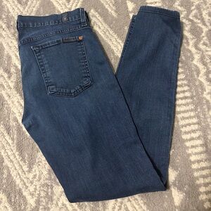 7 For All Mankind Dark Blue Skinny Jeans